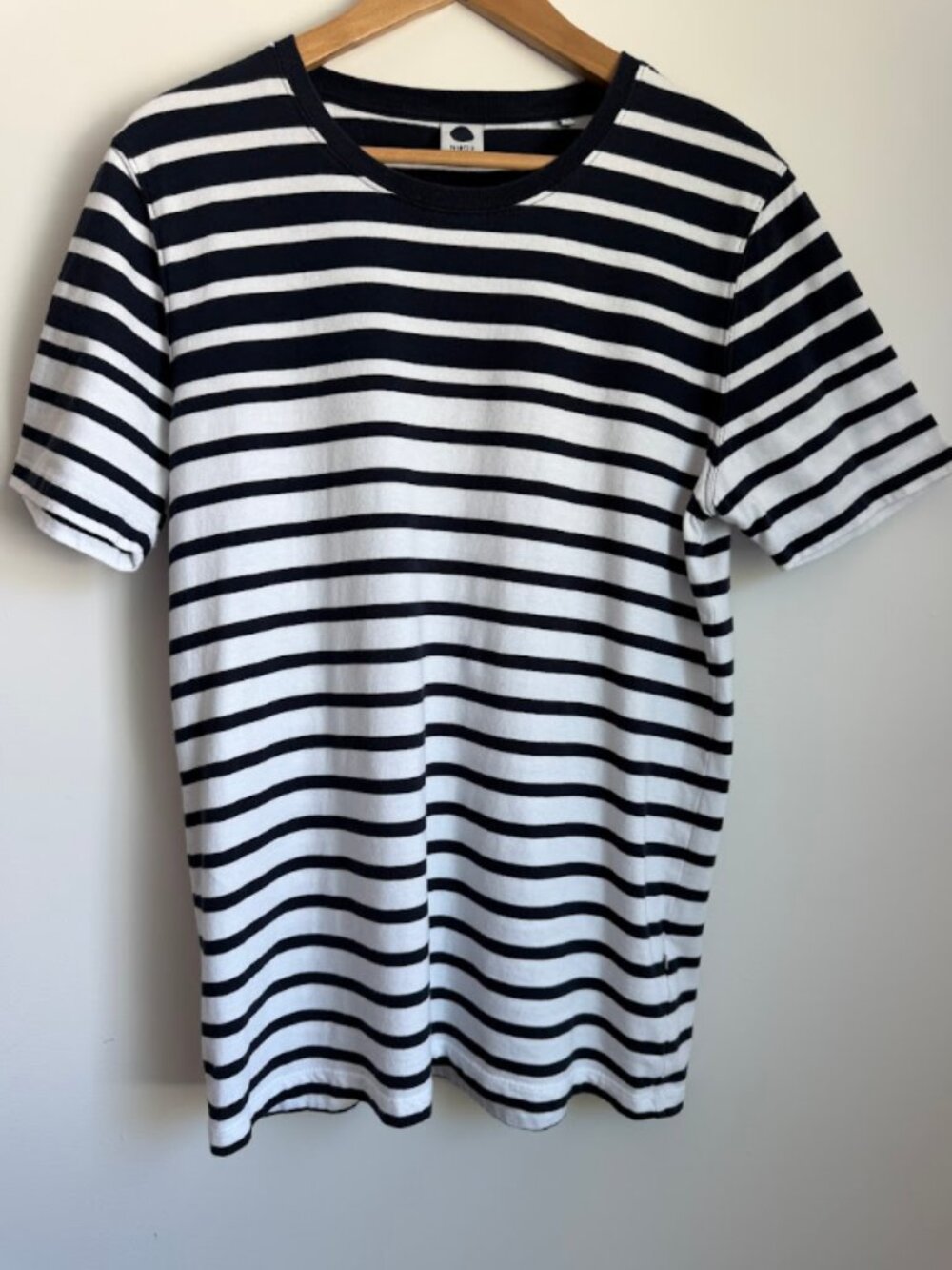 NN07 No Nationality Trevor 100% Cotton Striped Tee Crewneck T-Shirt Navy White (